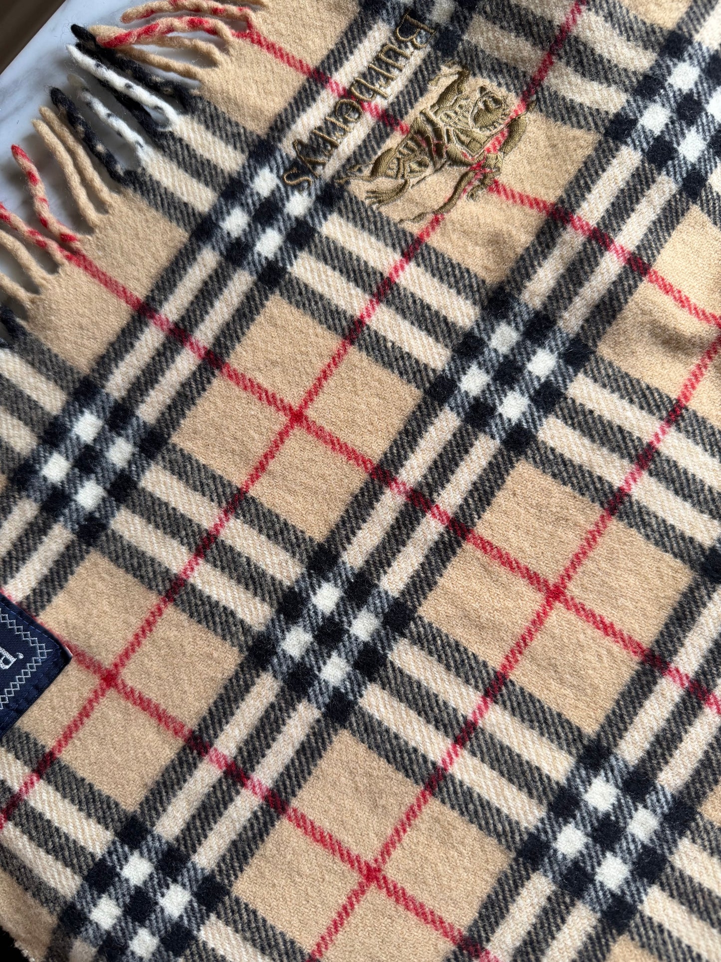 Authentic Burberry Wool Over The Knee Blanket