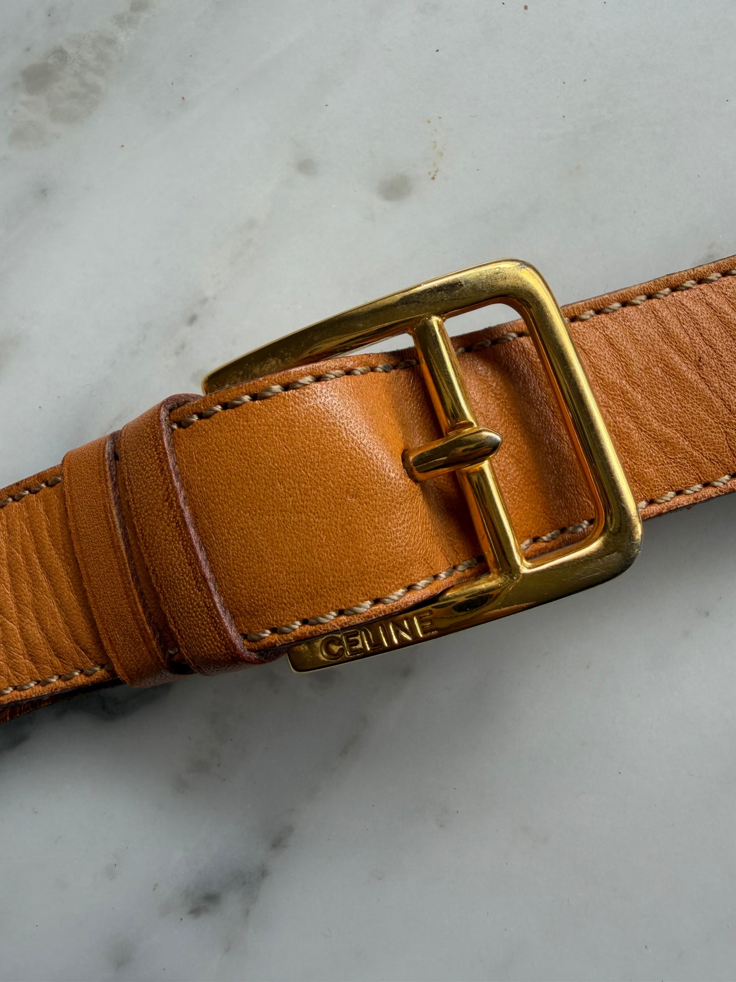 Vintage CELINE Macadam Triple Chain Mantel Crossbody Bag