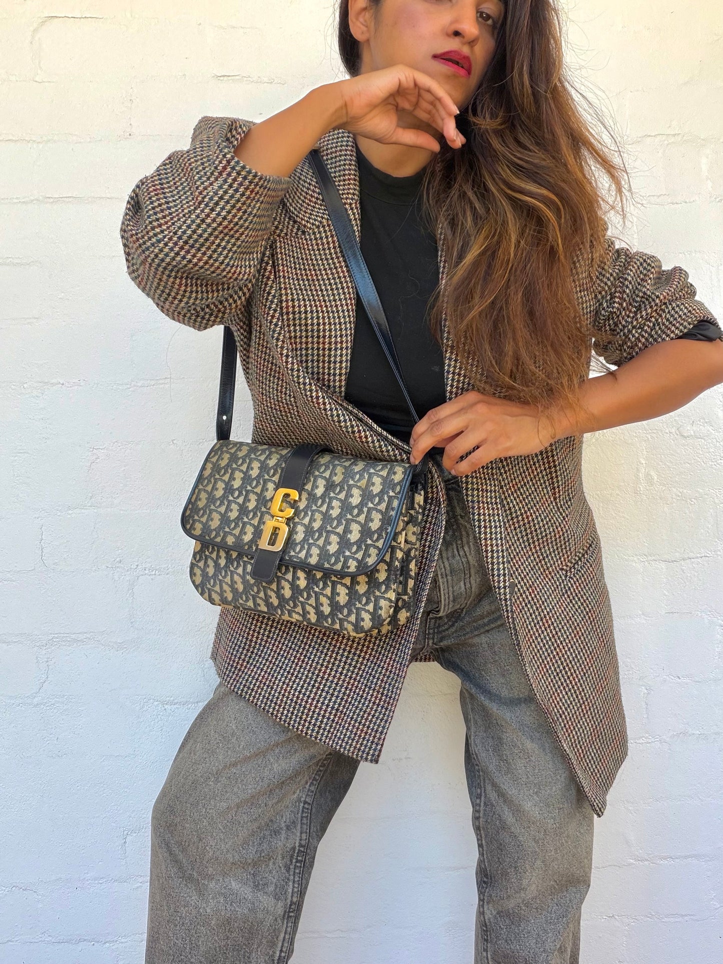 Rare Vintage Christian Dior Trotter Shoulder Bag