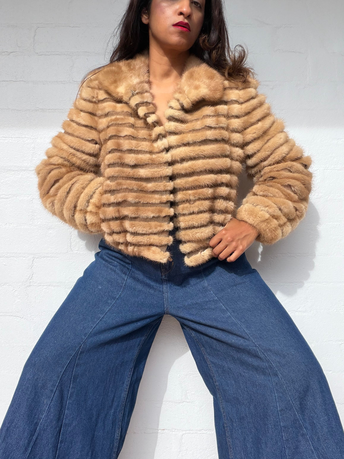 Vintage Cropped Mink Fur Coat
