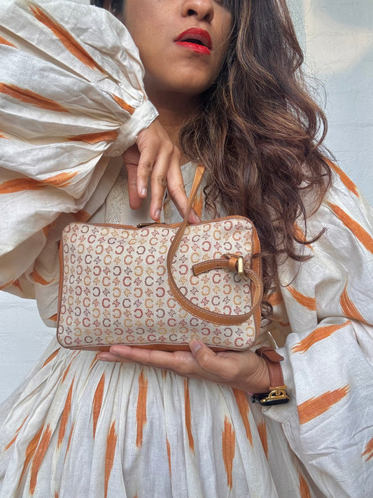 Vintage CELINE Macadam Canvas Pochette
