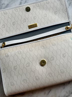 Authentic Vintage Dior Honeycomb Monogram Bag - White
