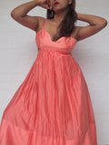BNWT Sheike Grace Maxi Dress In Peach / Coral
