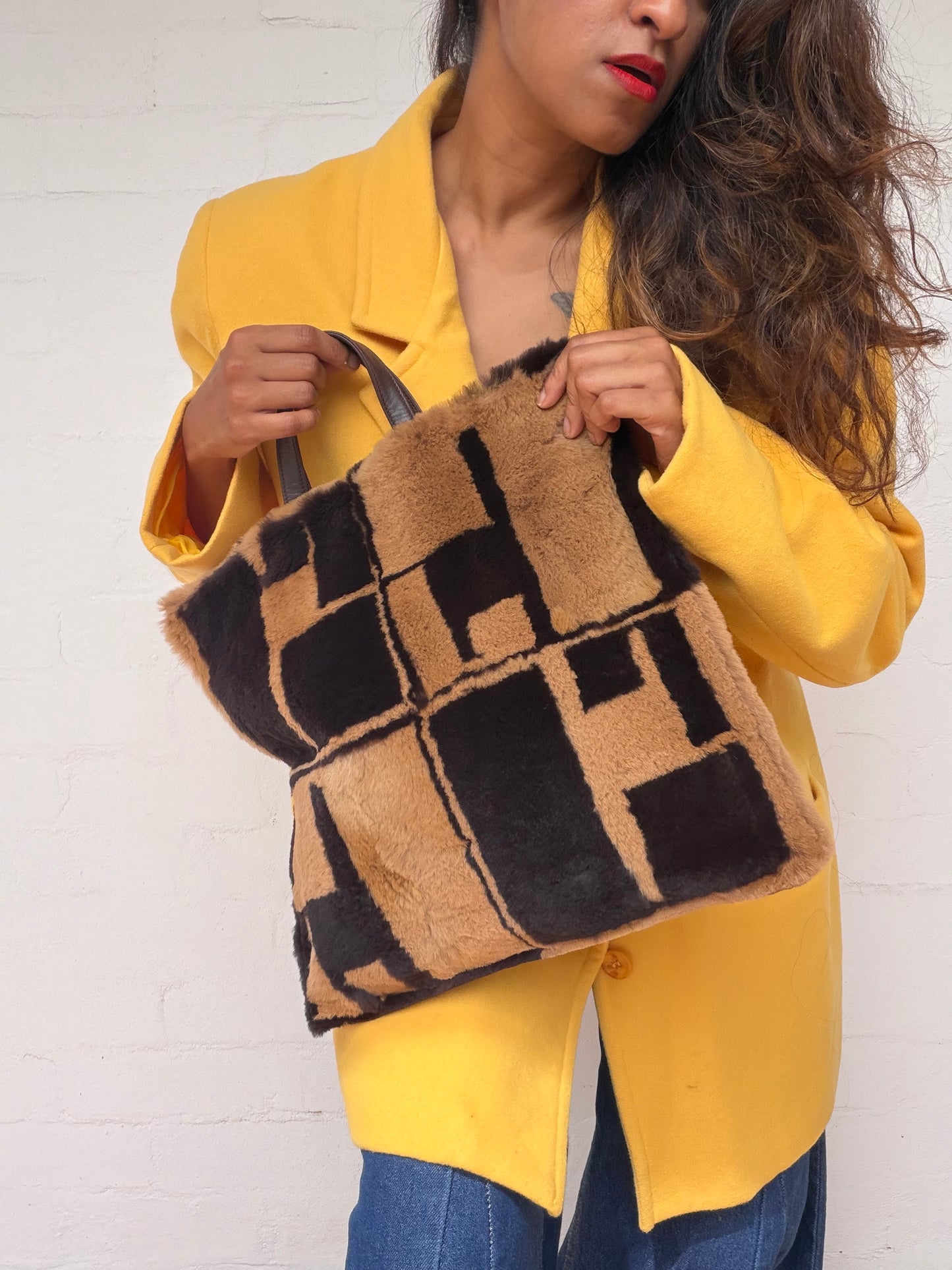 Rare Loewe Rare Shearling Bag