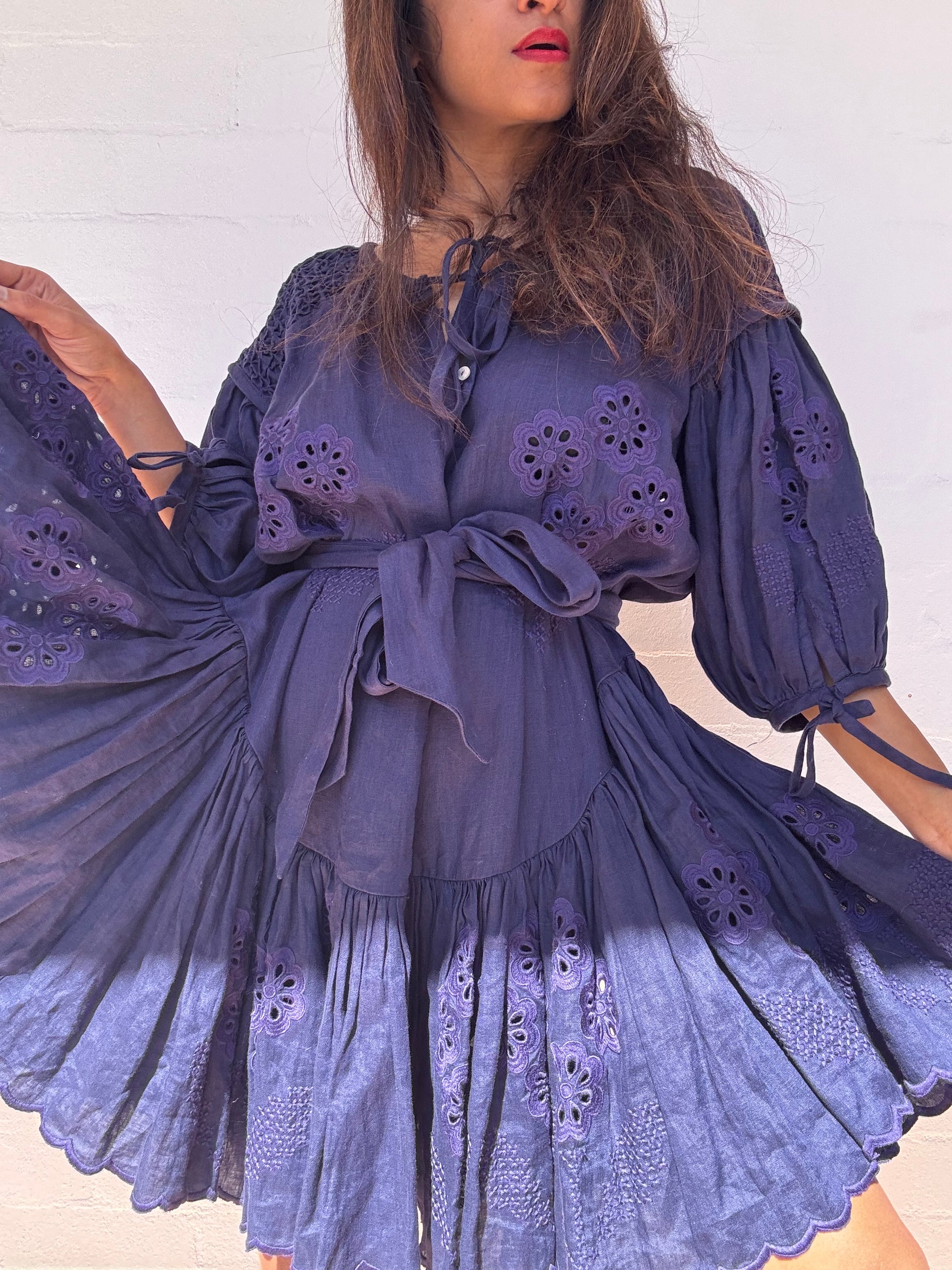 innika choo purple dress Innika Choo purple maxi dress. Embroidered. crafted