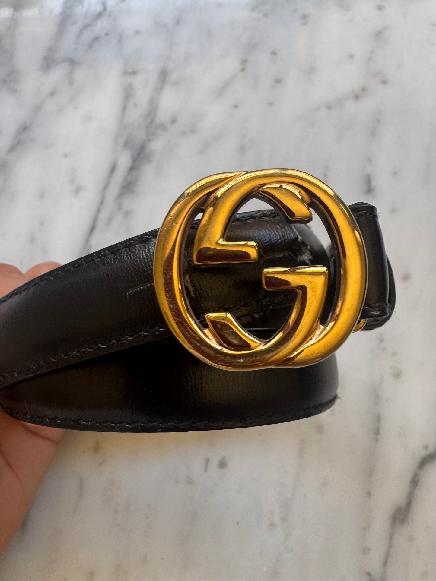 GUCCI Interlocking Leather Belt