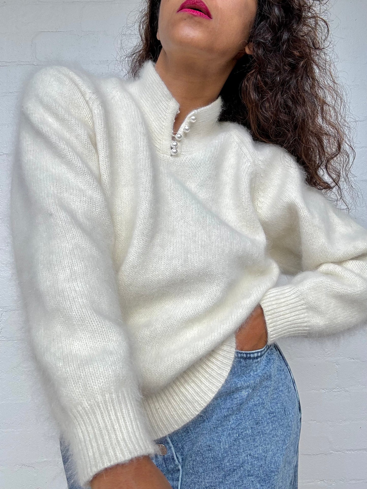 Vintage Angora Knit Sweater