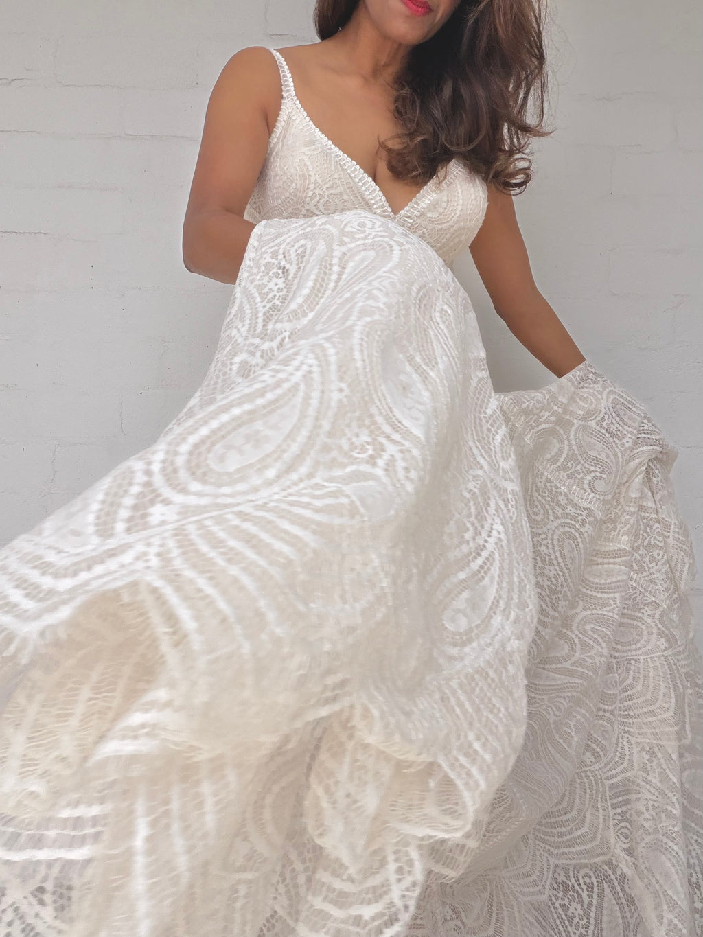 Madison James Paisley Lace Wedding Dress - Ivory