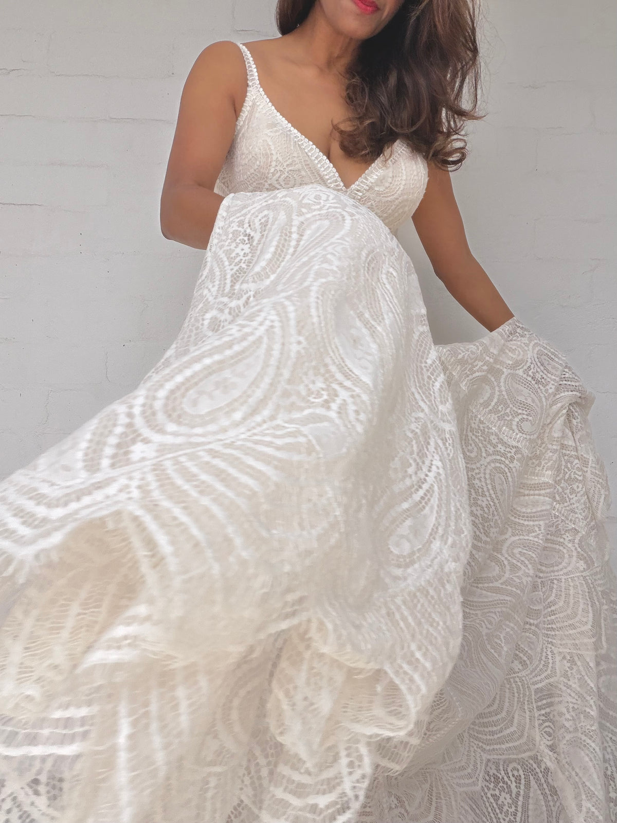 Madison James Paisley Lace Wedding Dress - Ivory