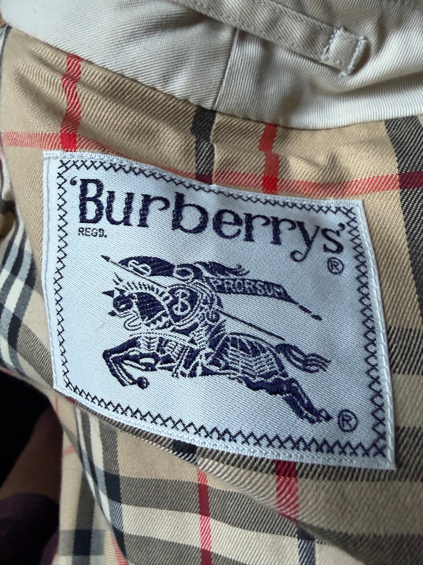 Burberry Double Breasted Trench Coat - Light Beige