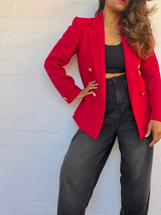 Saint Laurent Wool Tailored Blazer
