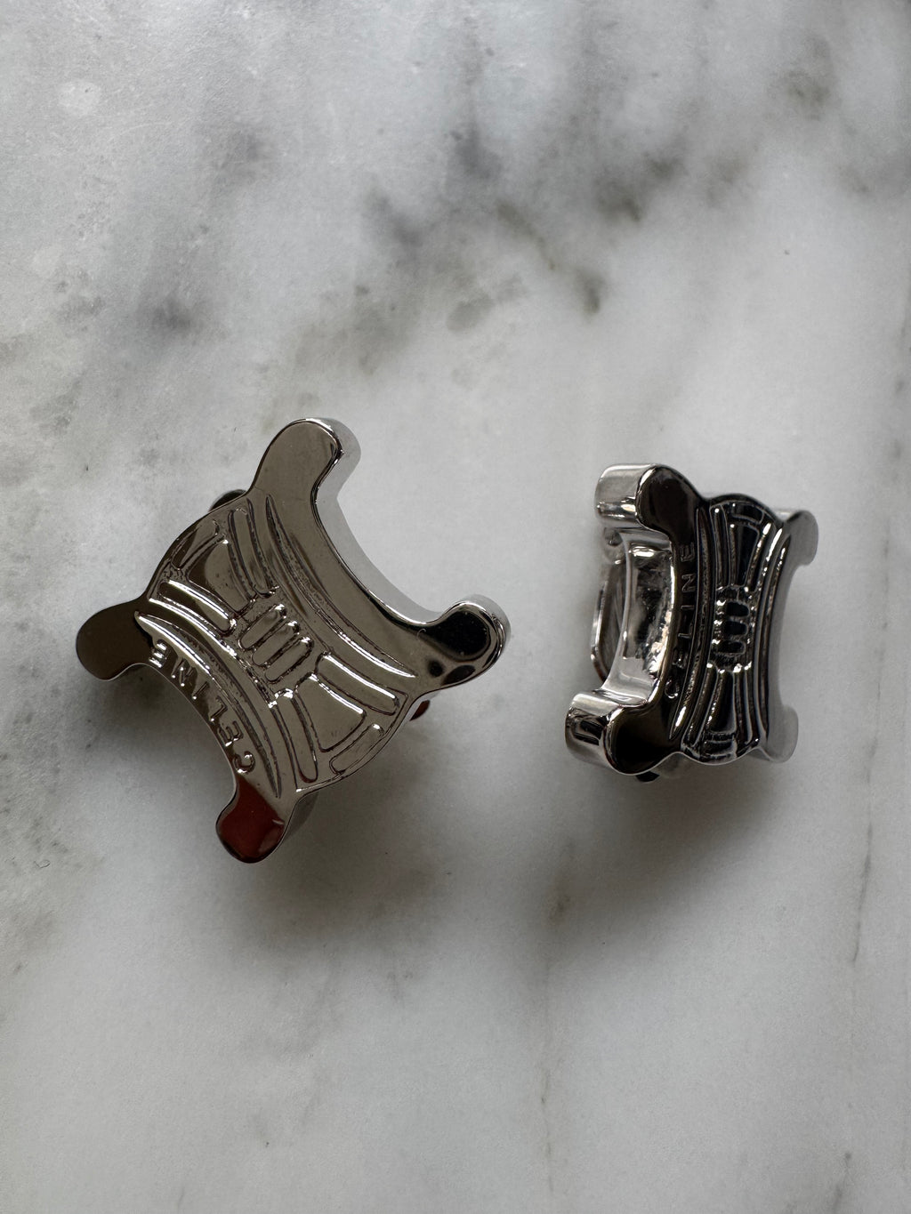 Vintage Céline Triomphe Clip Earrings