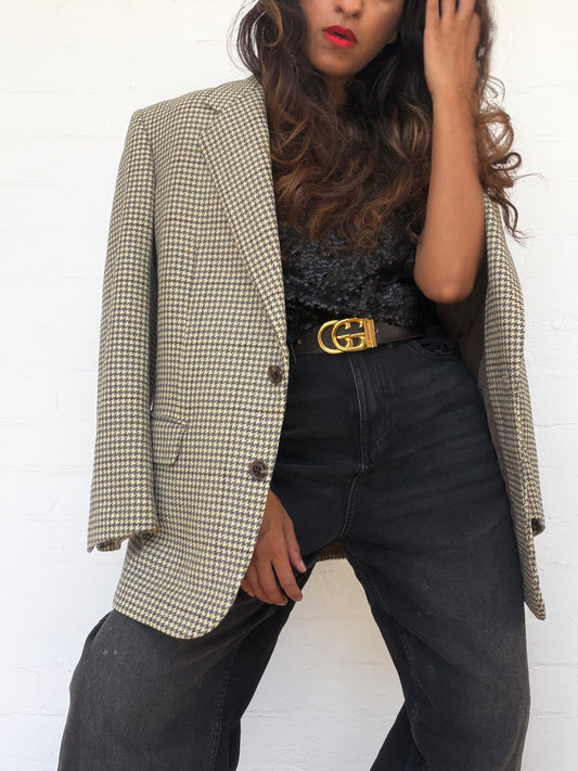 Vintage Christian Dior Houndstooth Blazer