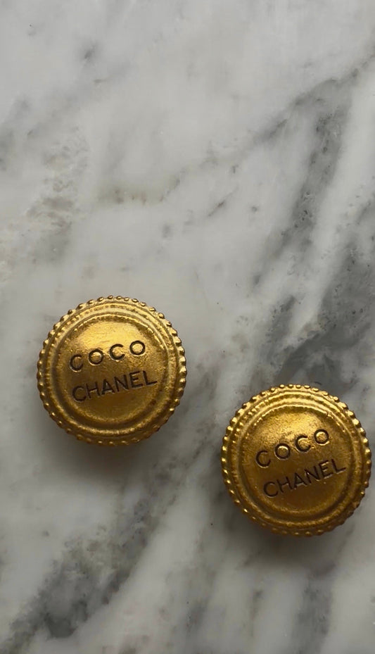 Vintage Chanel Coco Clip On Earrings