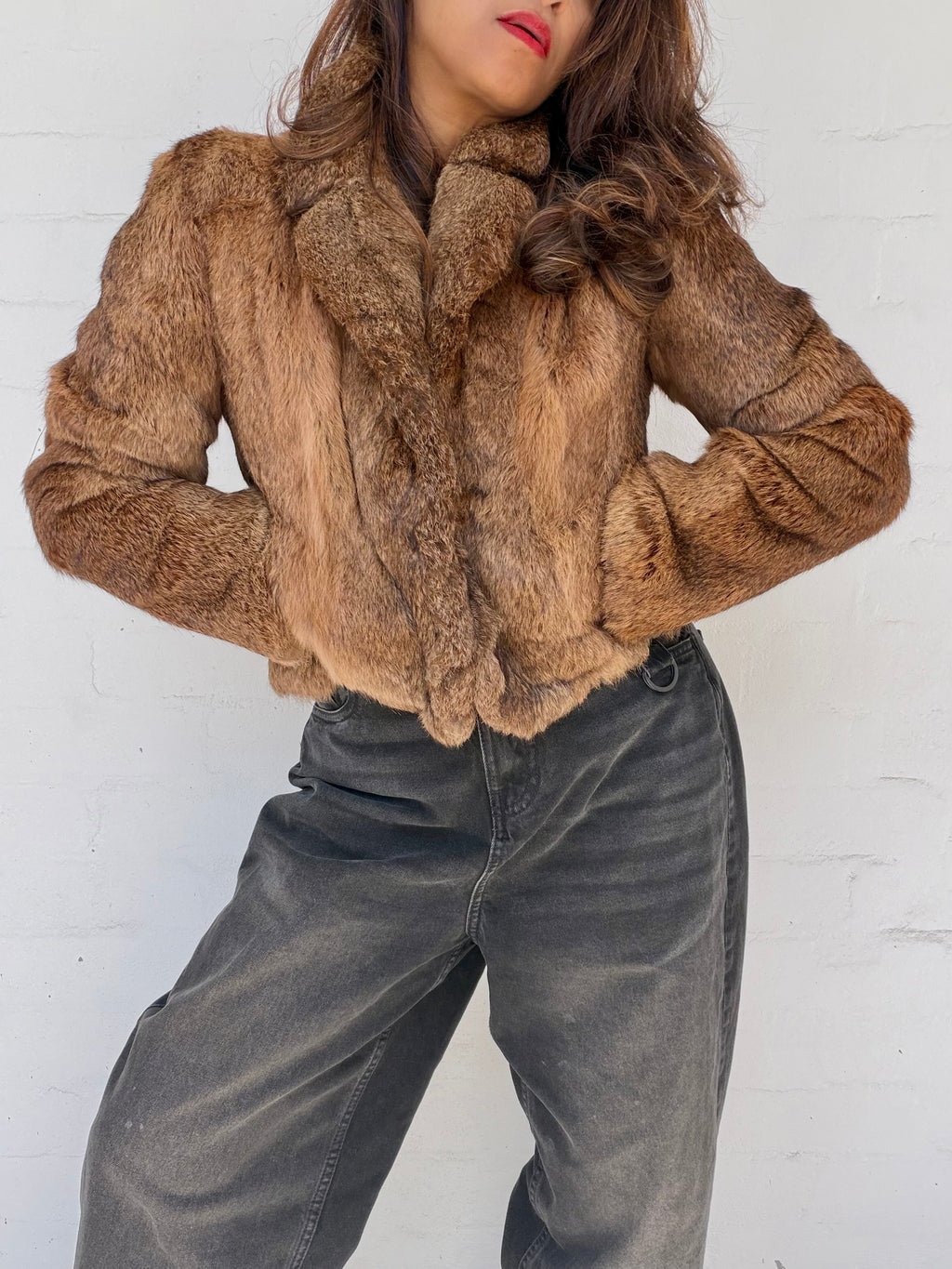 Vintage Rabbit Fur Coat