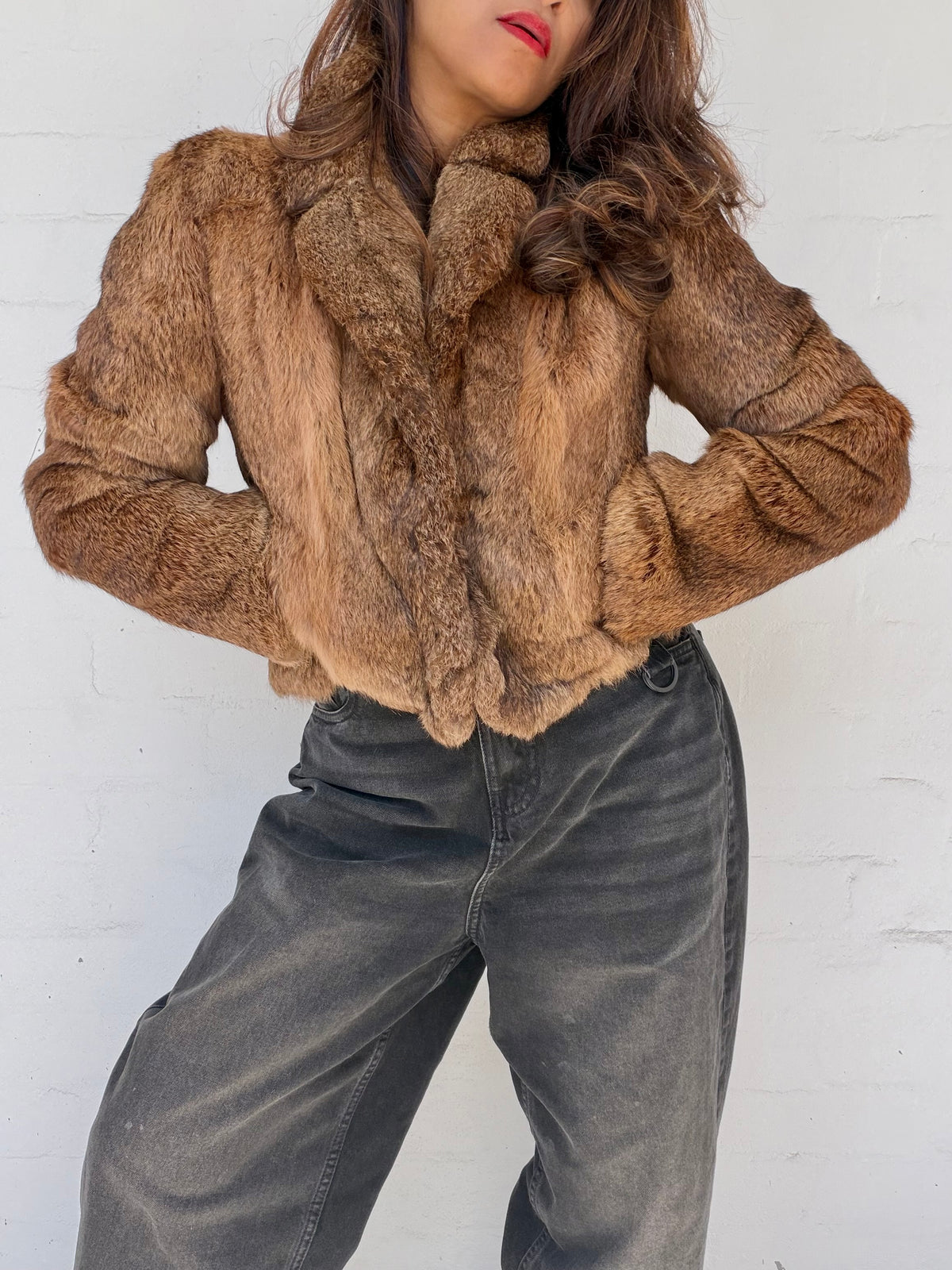 Vintage Rabbit Fur Coat