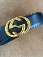 Vintage GUCCI Interlocking Leather Belt
