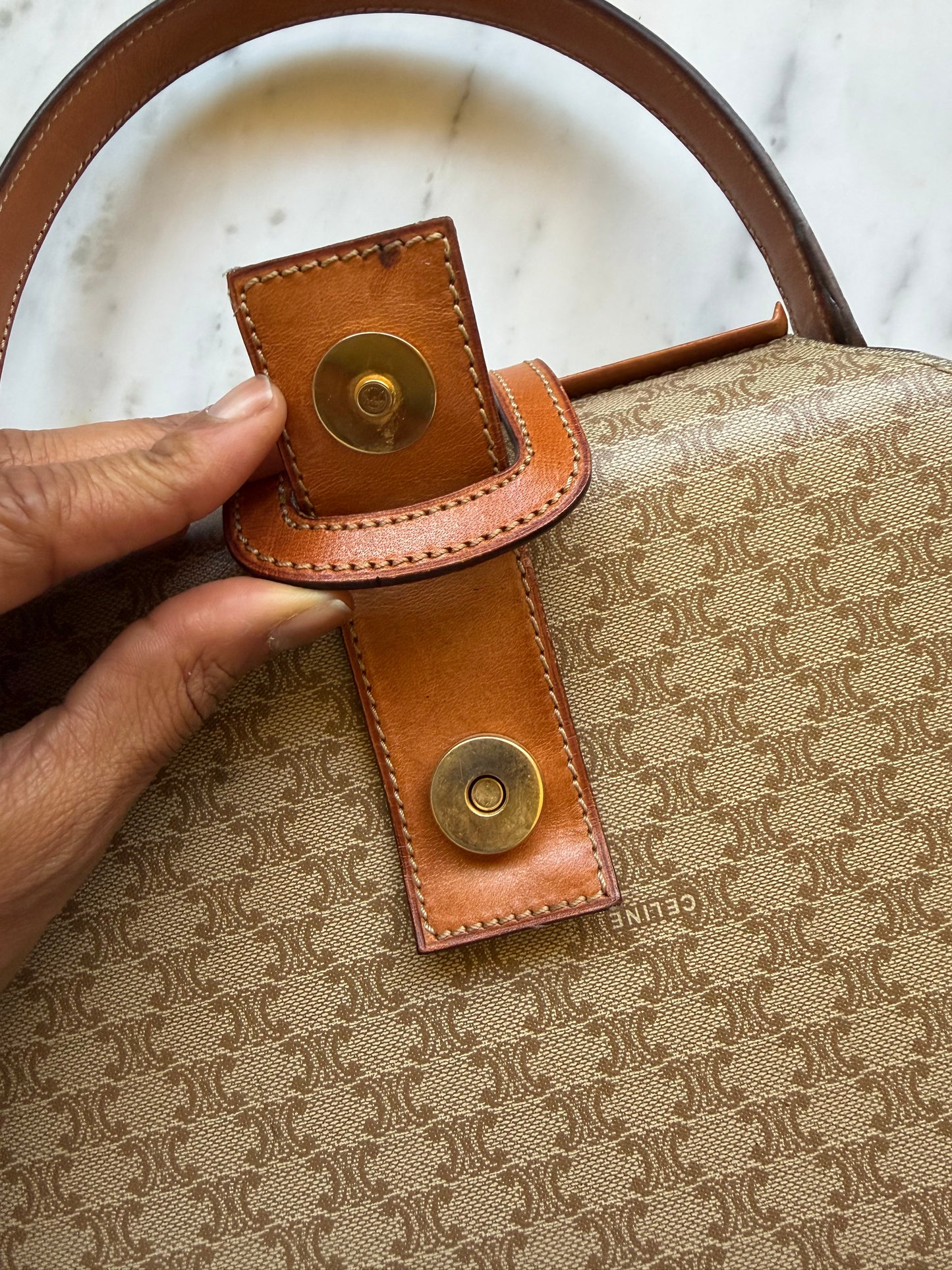 Vintage Celine Macadam Top Handle Bag