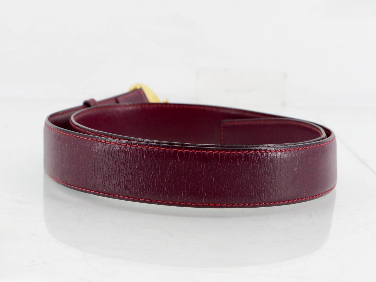 Vintage Céline 1990s Paris Arc de Triomphe Signature Leather Belt