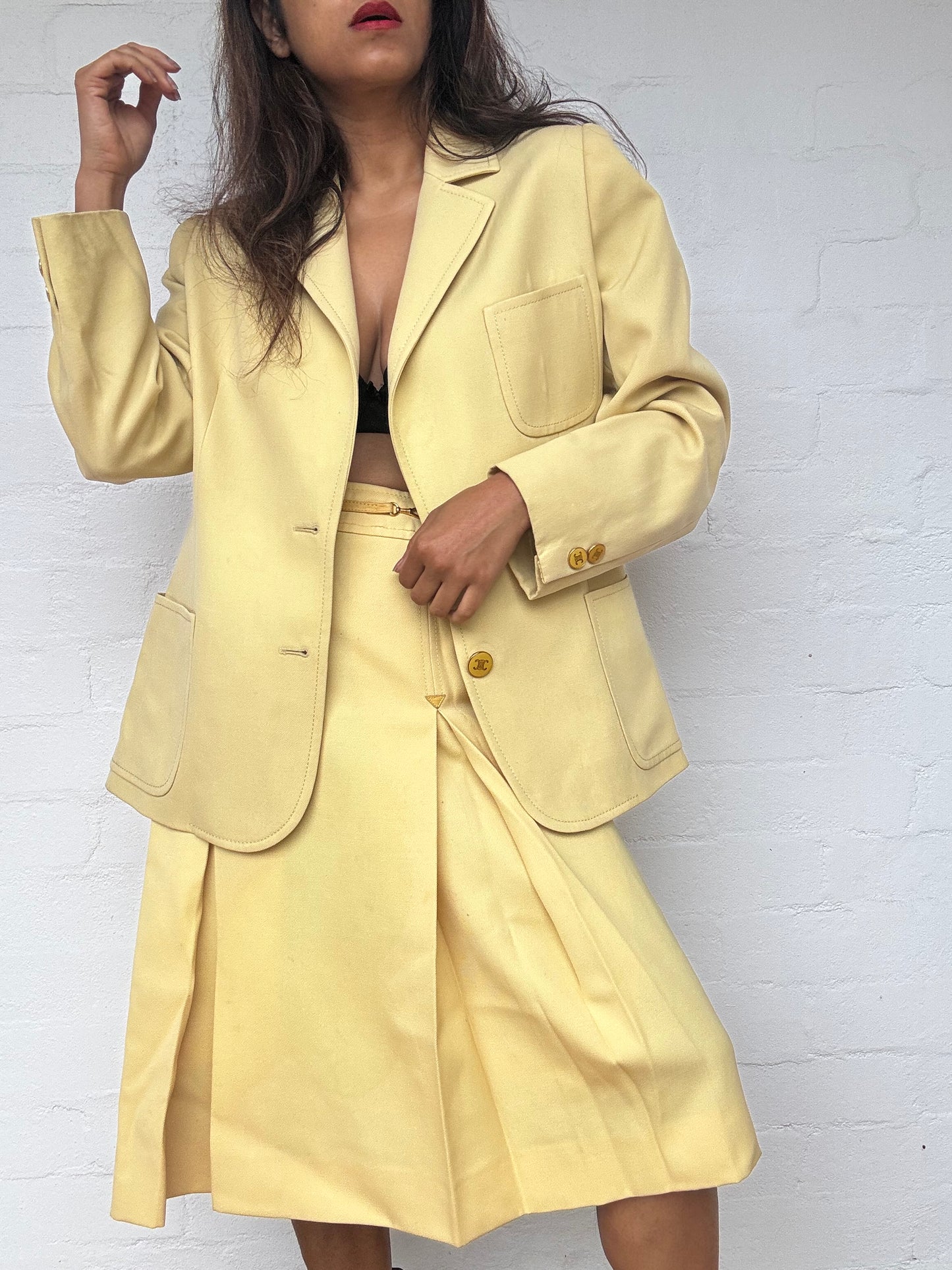 Vintage Celine 1980's Wool Suit