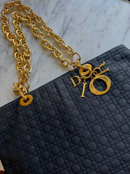 Lady Dior Bag Black Cannage - Large