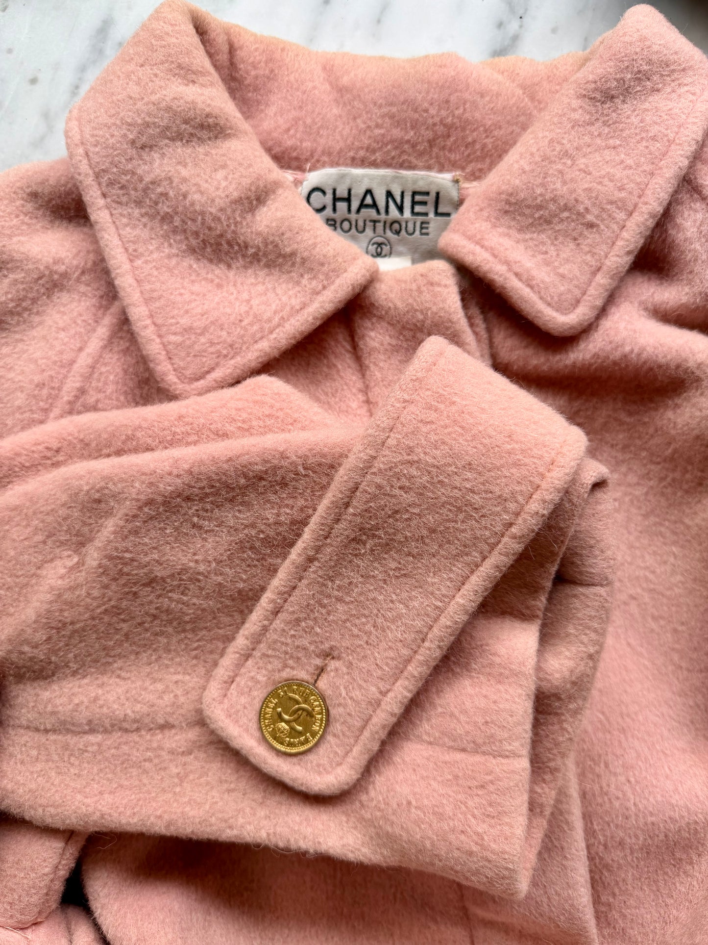 Rare Vintage Chanel Wool Coat - Blush Pink