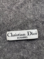 Vintage Christian Dior Wool Scarf - Grey