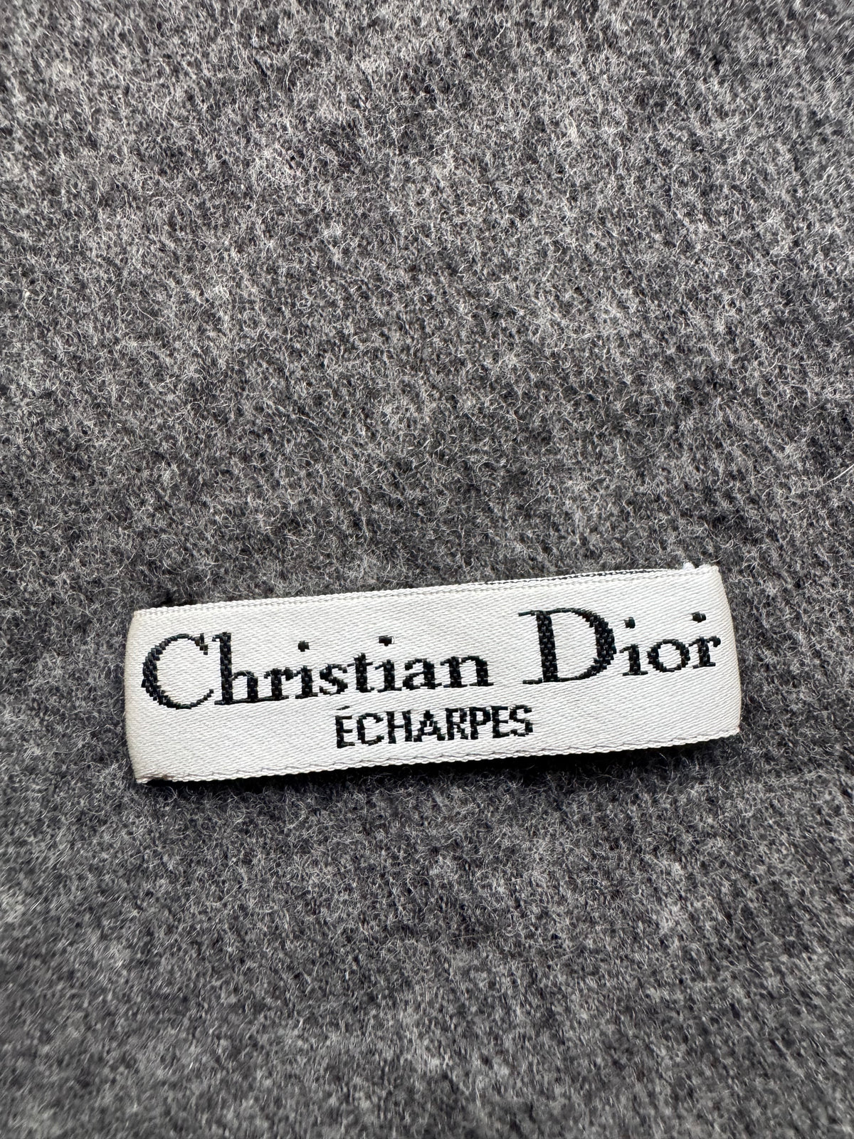 Vintage Christian Dior Wool Scarf - Grey