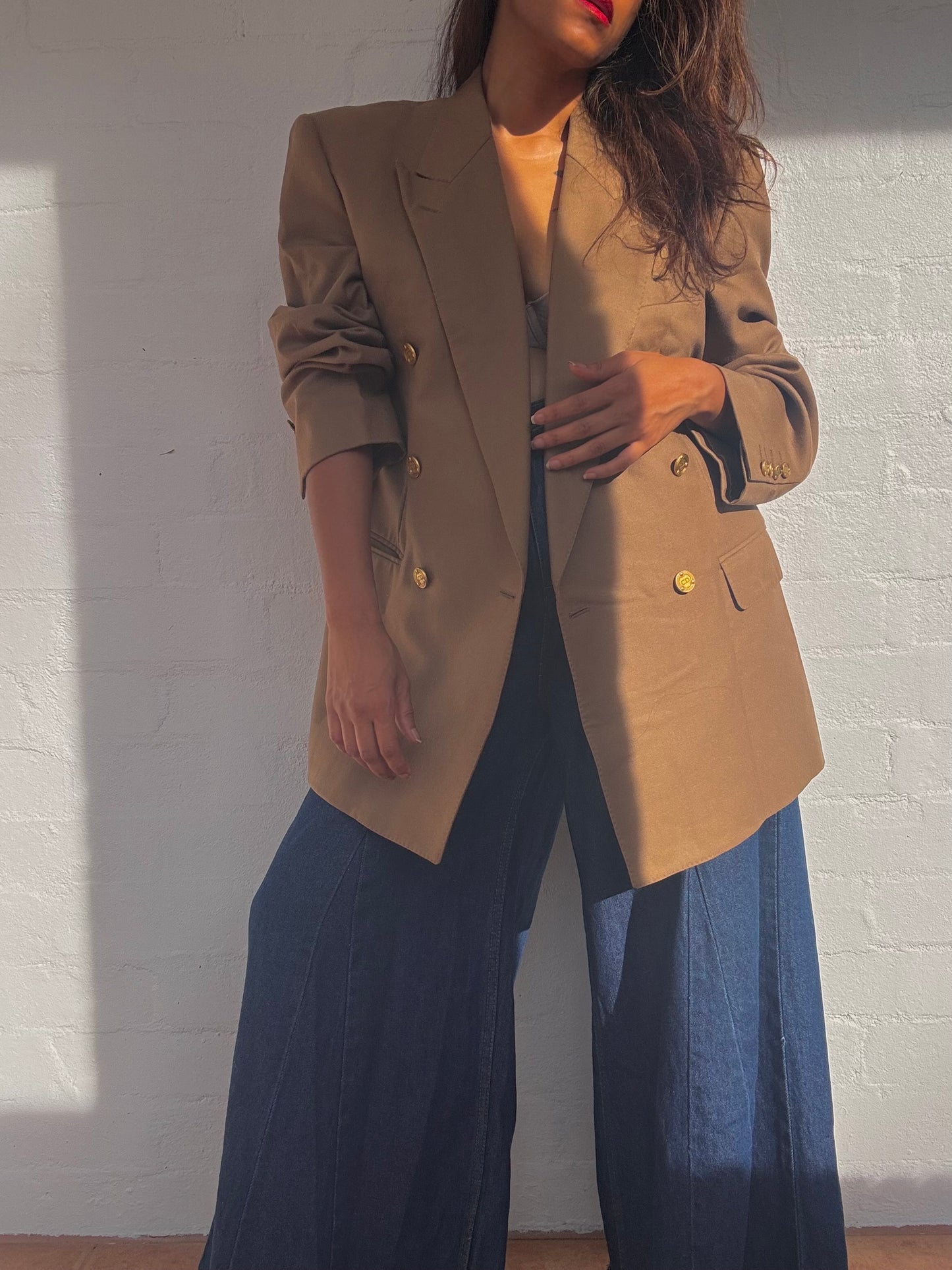 Vintage Dior Wool Blazer - Sand