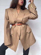 Vintage Dior Wool Blazer - Khaki