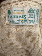 Vintage Irish Aran Knit Cardigan - Cream