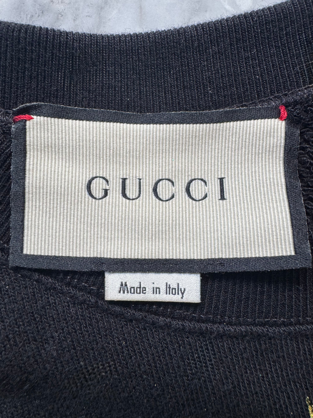 Gucci Black Knit Sequined Bosco & Orso Sweatshirt