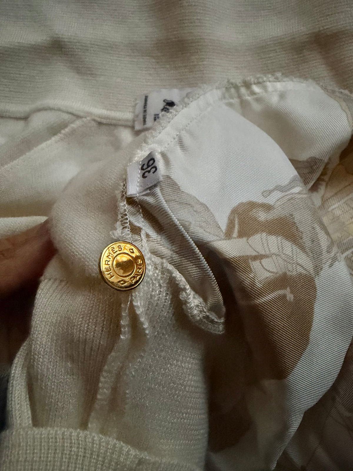 Vintage Hermès Silk & Knit Equestrian Jumper