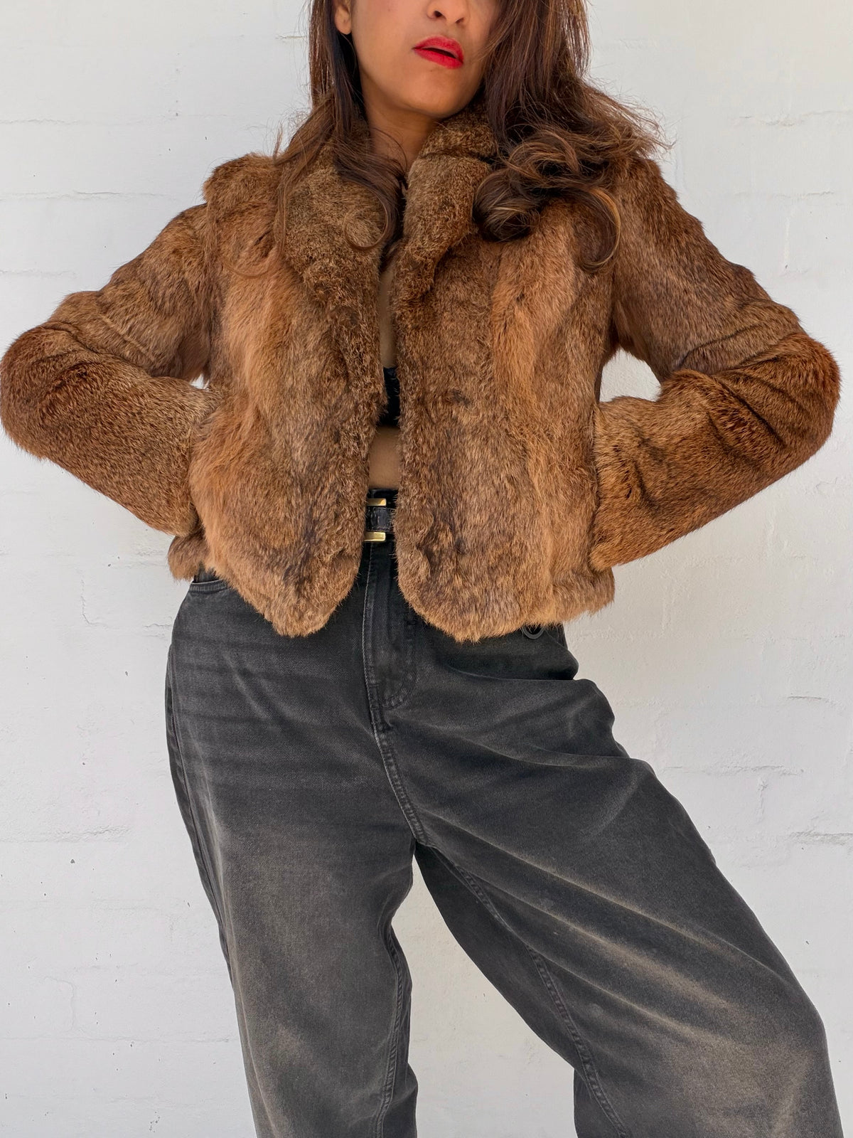 Vintage Rabbit Fur Coat