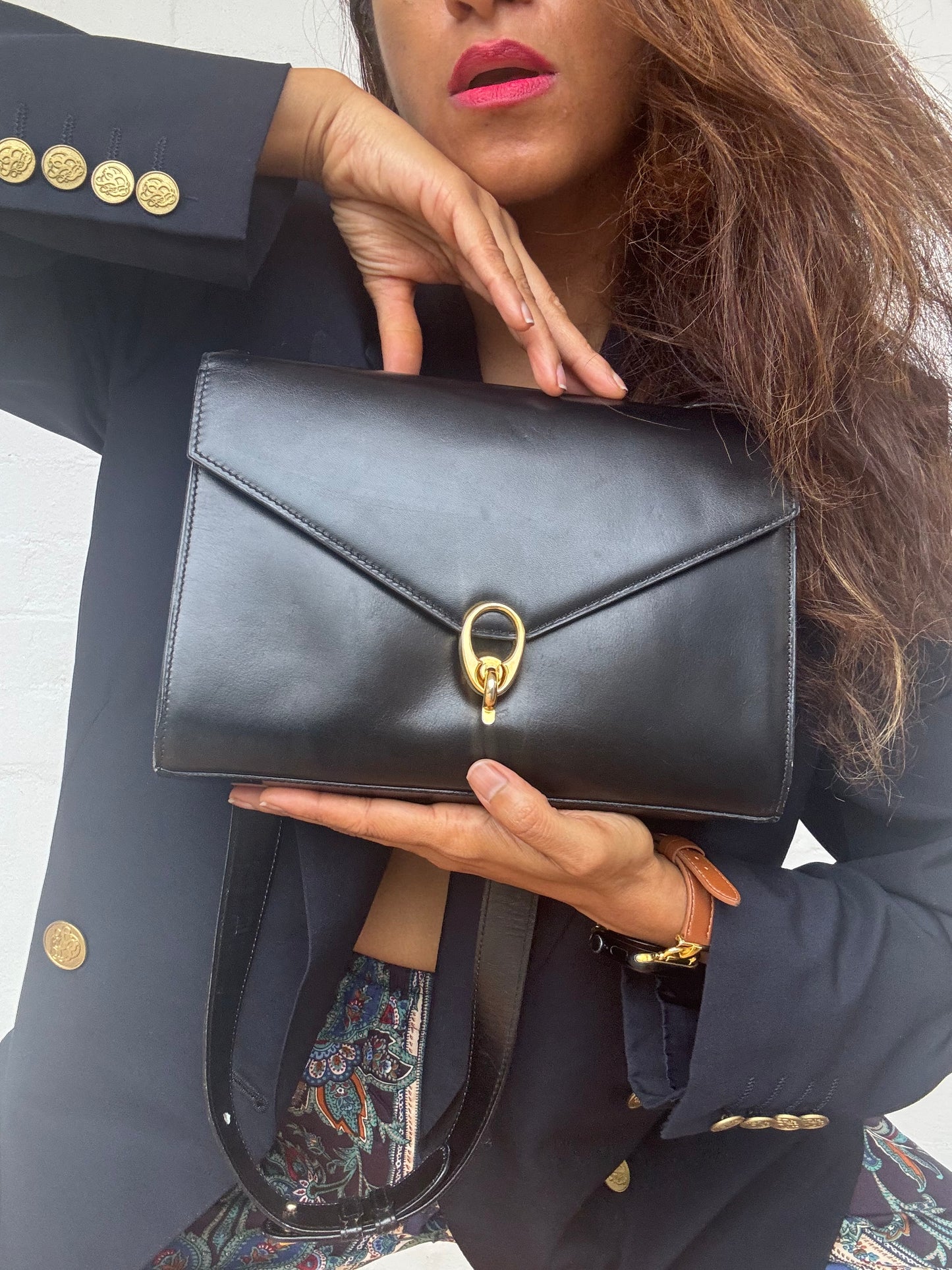 Authentic Vintage 1970's CELINE Calf Leather Bag