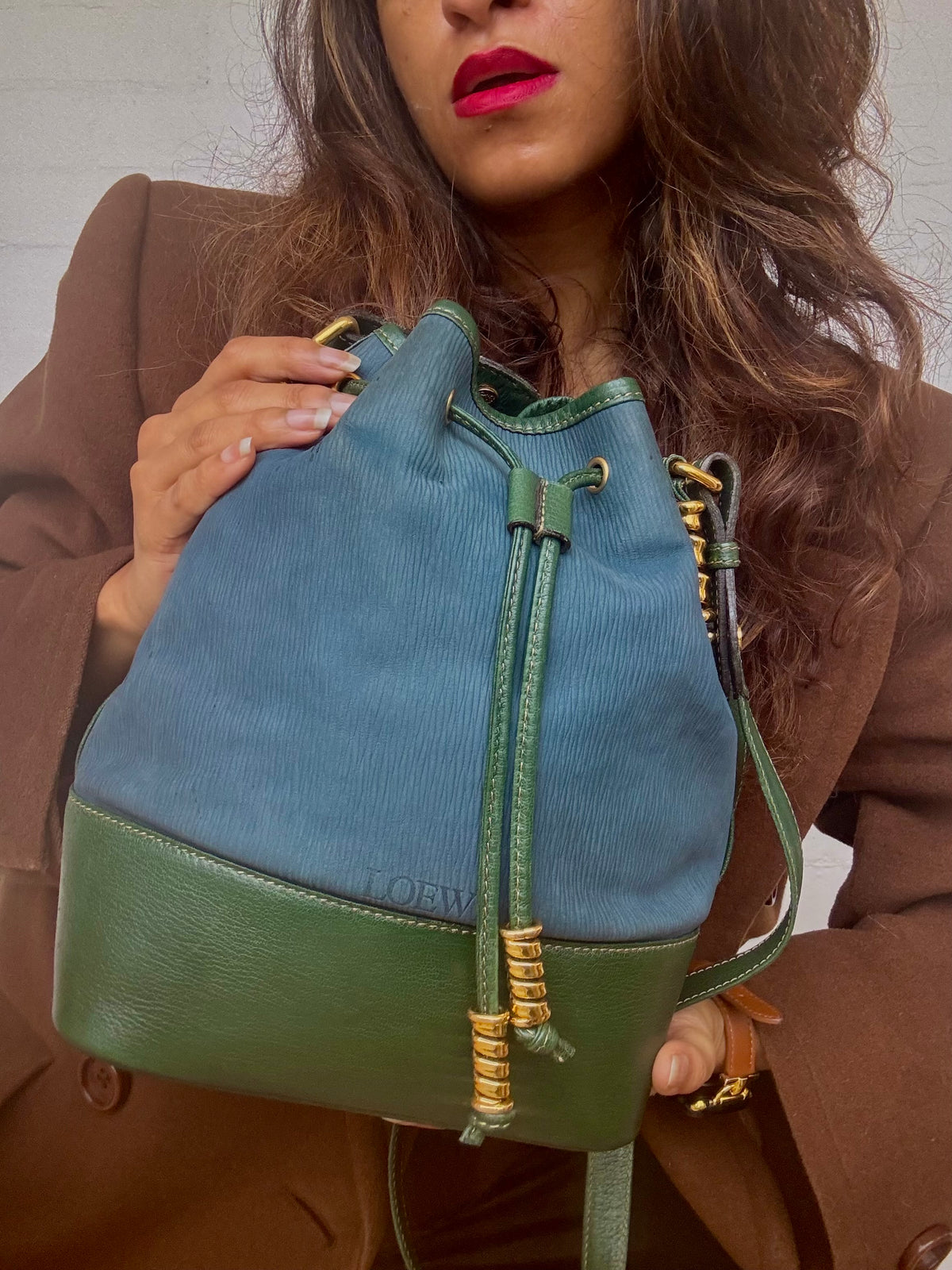 Rare Vintage Loewe Velazquez Bucket Bag