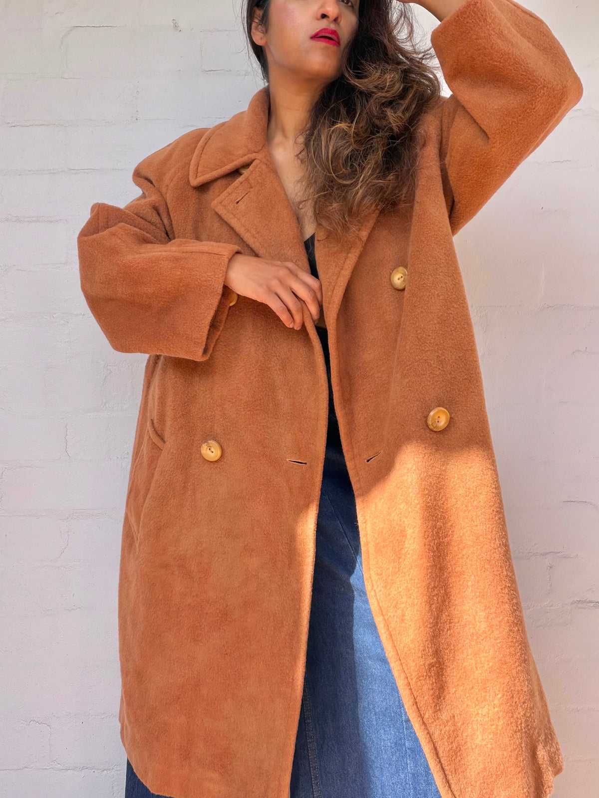 Super Rare Vintage Christian Dior Camel Coat