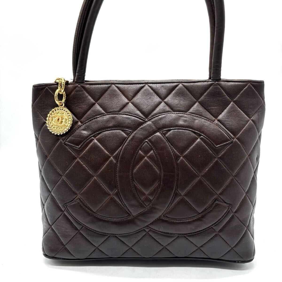 Vintage Chanel Medallion Tote - Chocolate Brown
