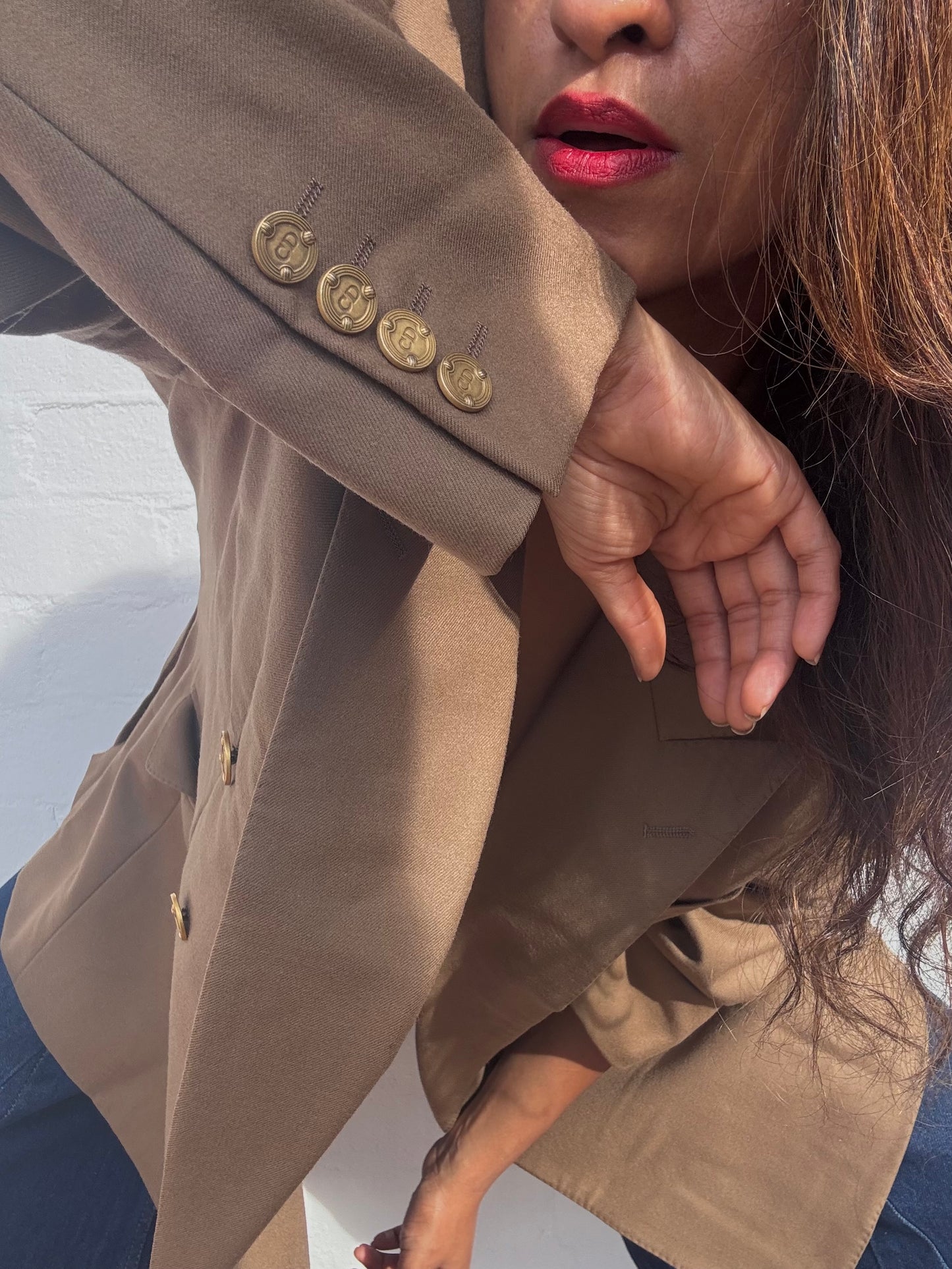 Vintage Dior Wool Blazer - Sand