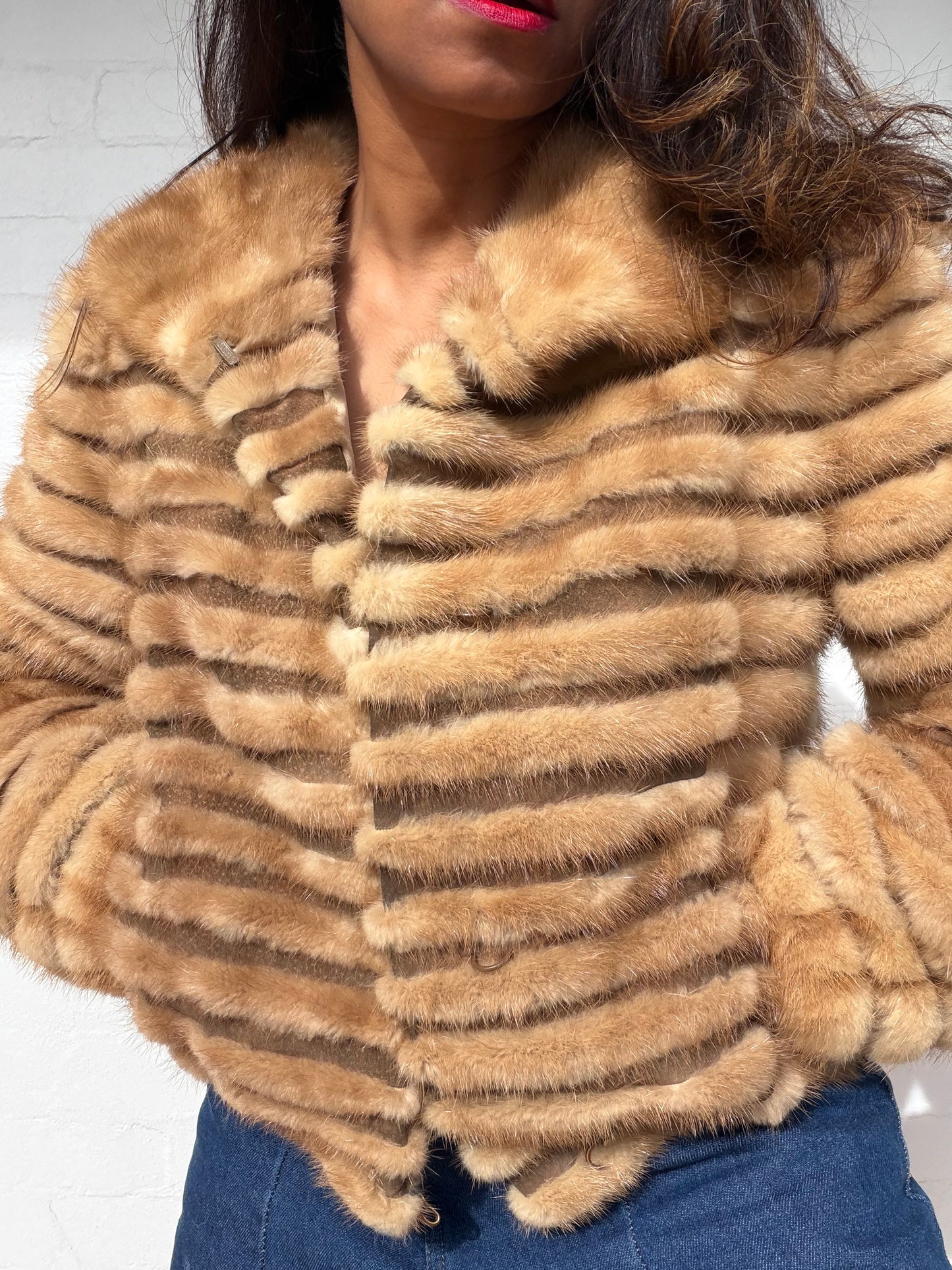 Vintage Cropped Mink Fur Coat