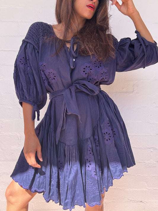 Innika Choo Navy Cotton Dress