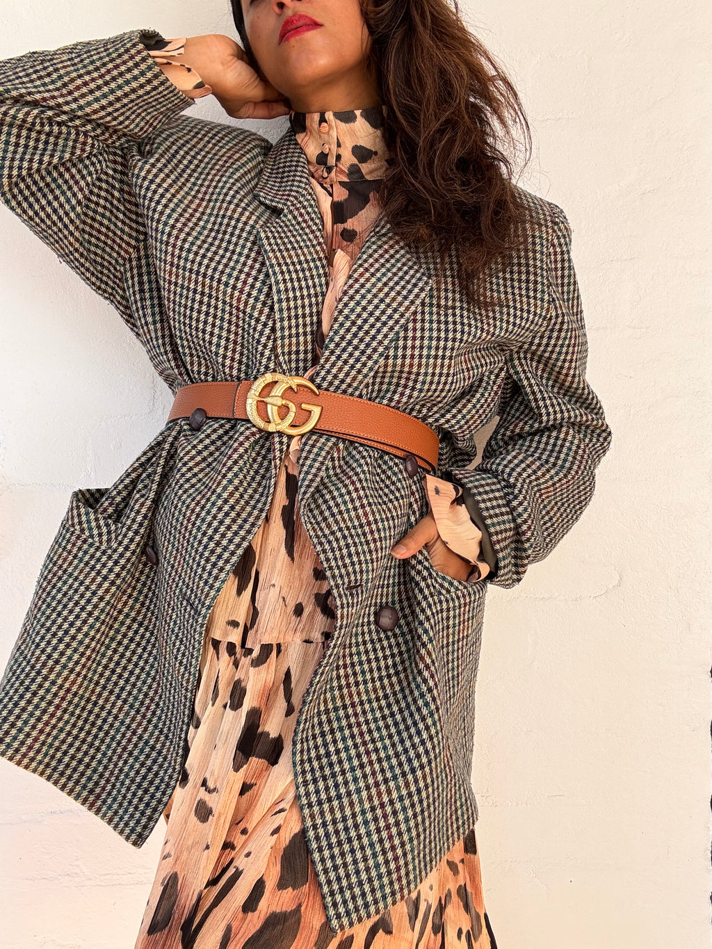 Vintage Wool Plaid Blazer