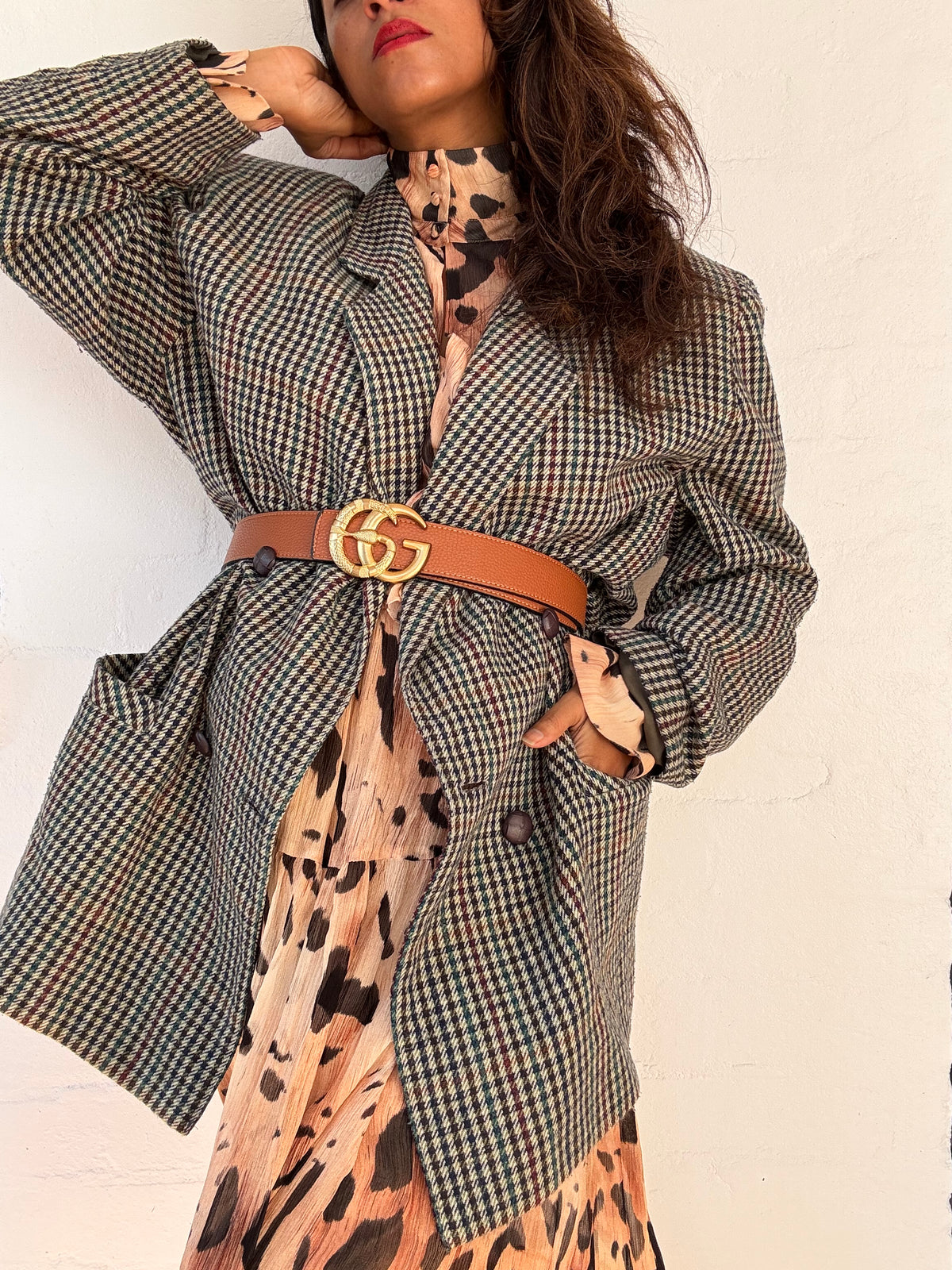 Vintage Wool Plaid Blazer