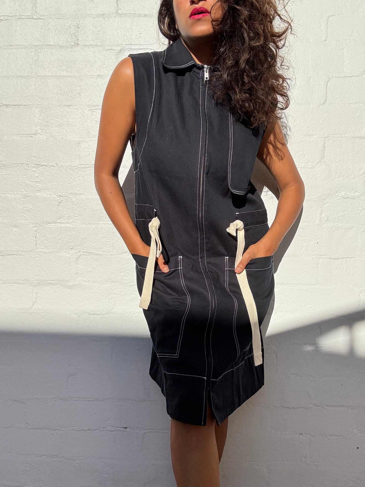 Lee Mathews Navy Denim Dress