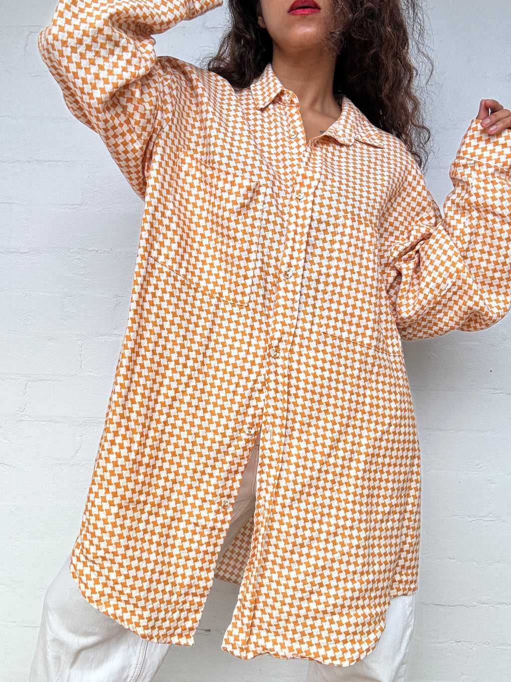 Dissh Printed Linen Shirt - Oversized