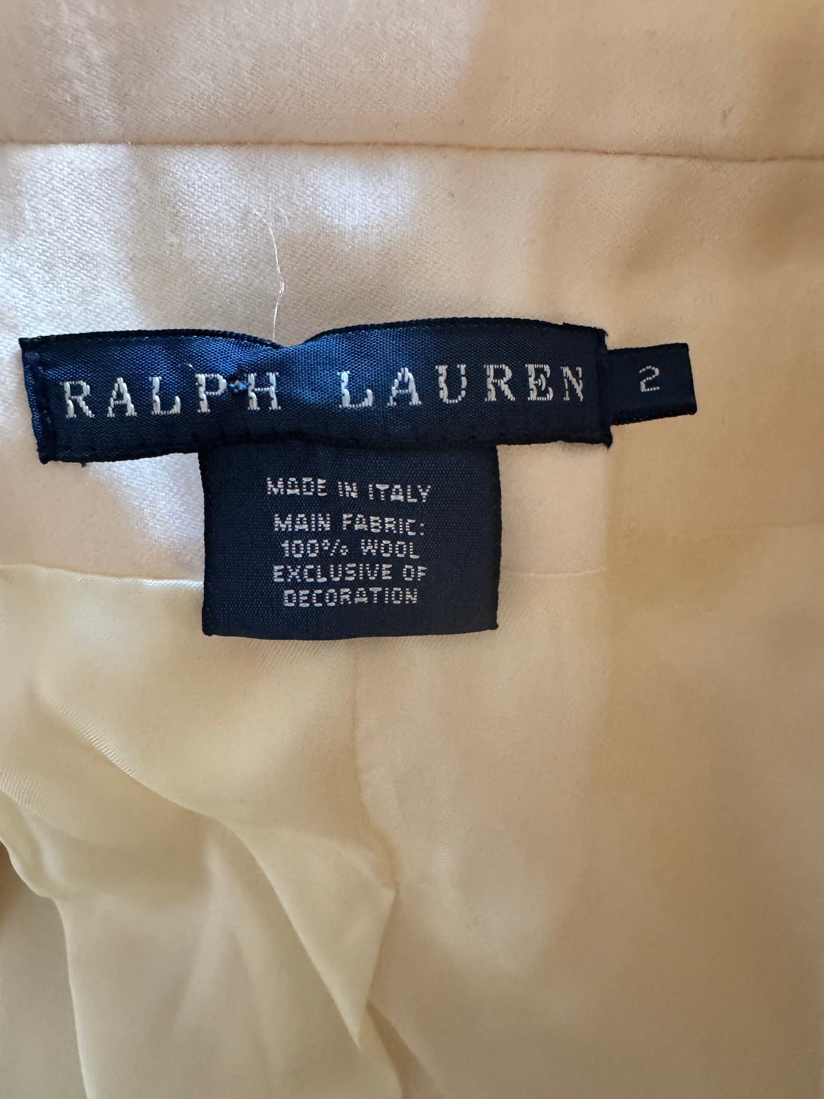 Vintage POLO RALPH LAUREN Embroidered Cream Crest Blazer