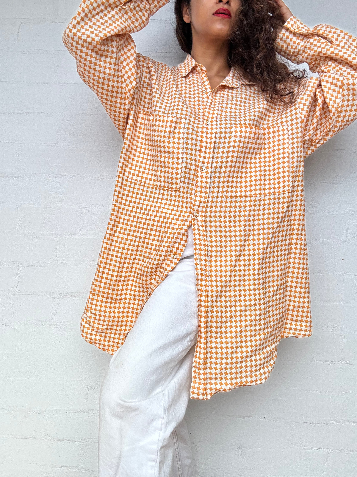 Dissh Printed Linen Shirt - Oversized