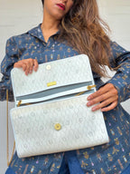 Authentic Vintage Dior Honeycomb Monogram Bag - White