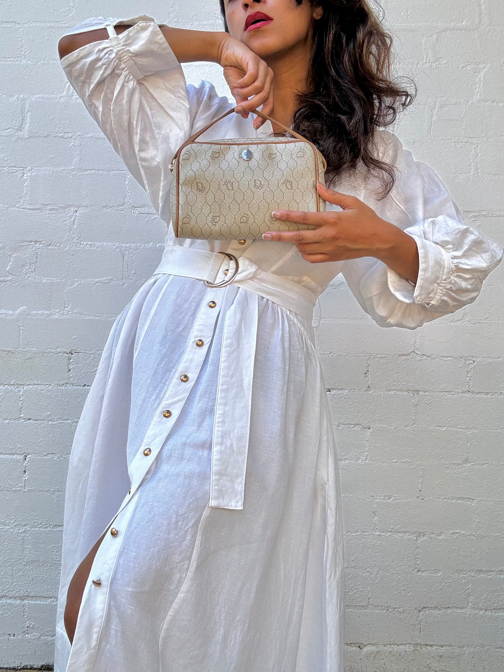 Authentic Vintage Christian Dior Monogram Honeycomb Crossbody