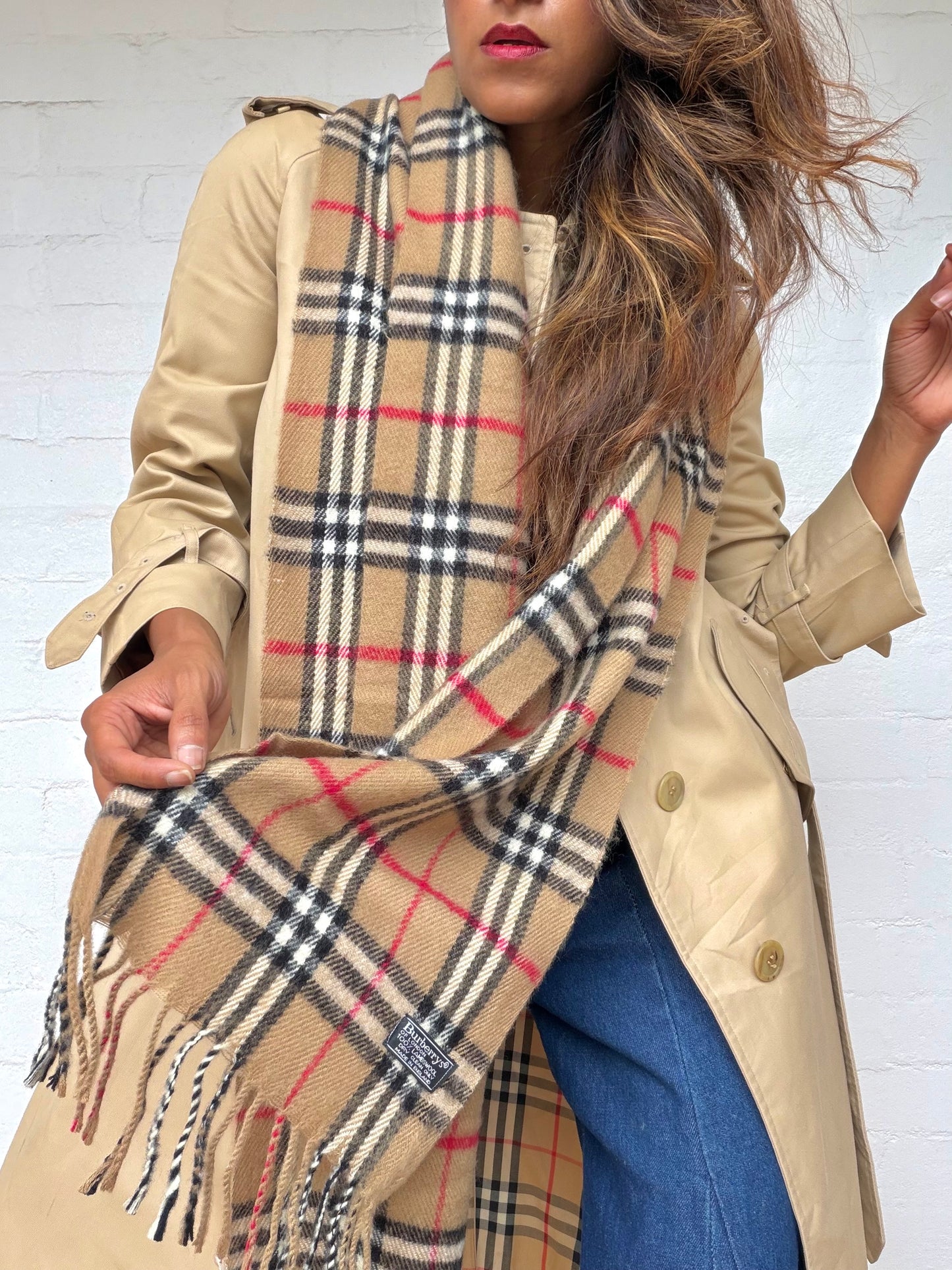 Authentic Burberry Lambswool Scarf